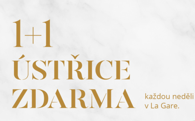 Nedělní ústřice 1+1 zdarma!
