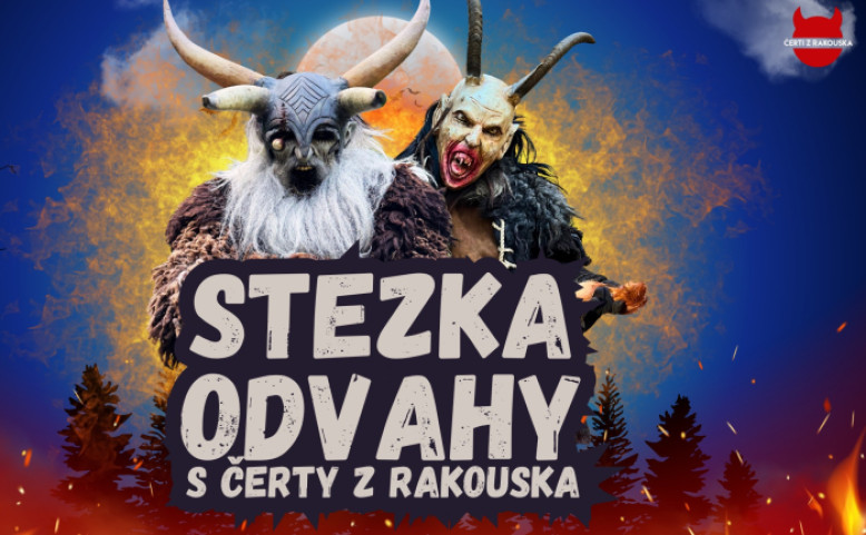 Stezka odvahy s Čerty z Rakouska v Milíčovském lese
