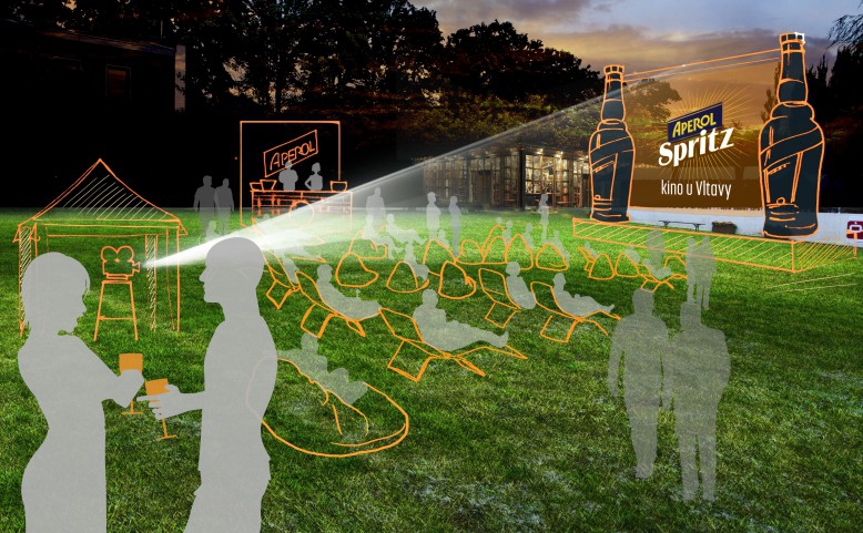 Aperol Spritz kino u Vltavy