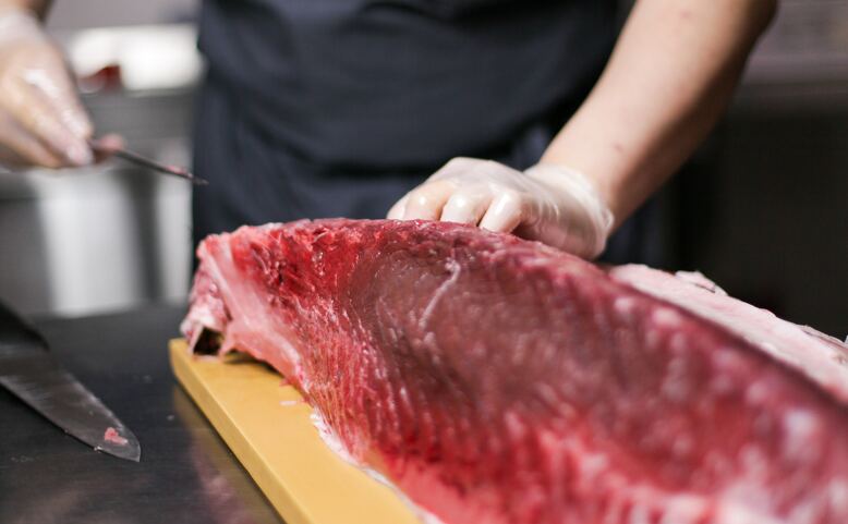 Bourání 50 kg tuňáka