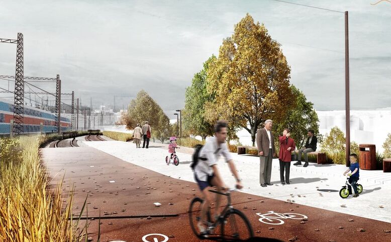 Vršovická drážní promenáda a nuselská cesta - cykloprojižďka