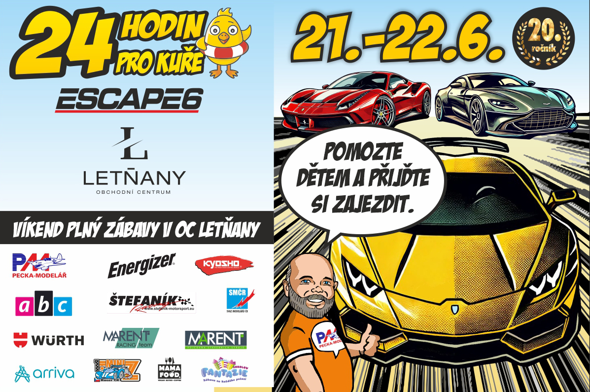 24 hodin pro Kuře a Escape6 Meet 2025 v OC Letňany