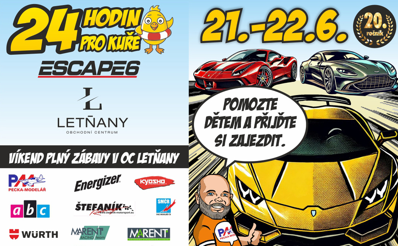 24 hodin pro Kuře a Escape6 Meet 2025 v OC Letňany