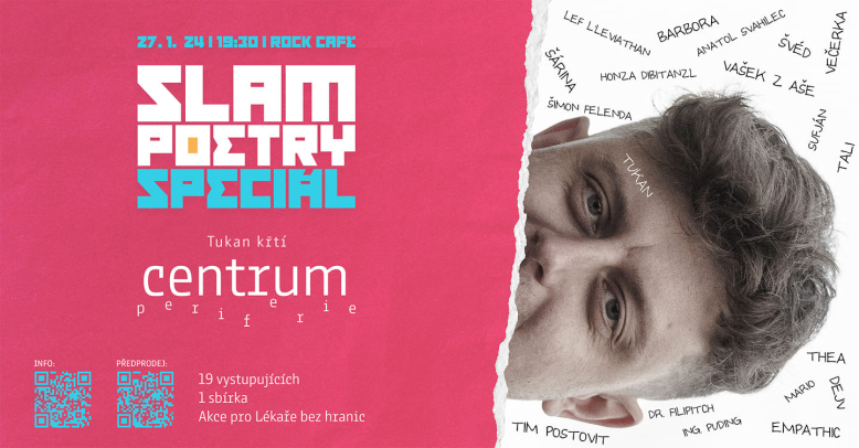 Slam Poetry Special: TUKAN křtí Centrum periferie