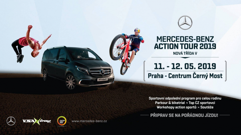 Parkour, adrenalin a nový Mercedes-Benz třídy V