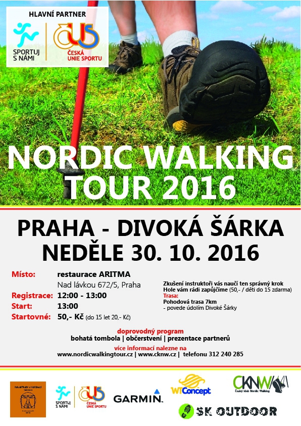 Nordic Walking tour Divoká Šárka