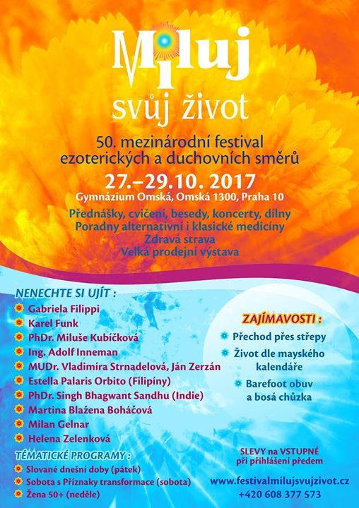 Festival Miluj svůj život Praha 27-29.10.