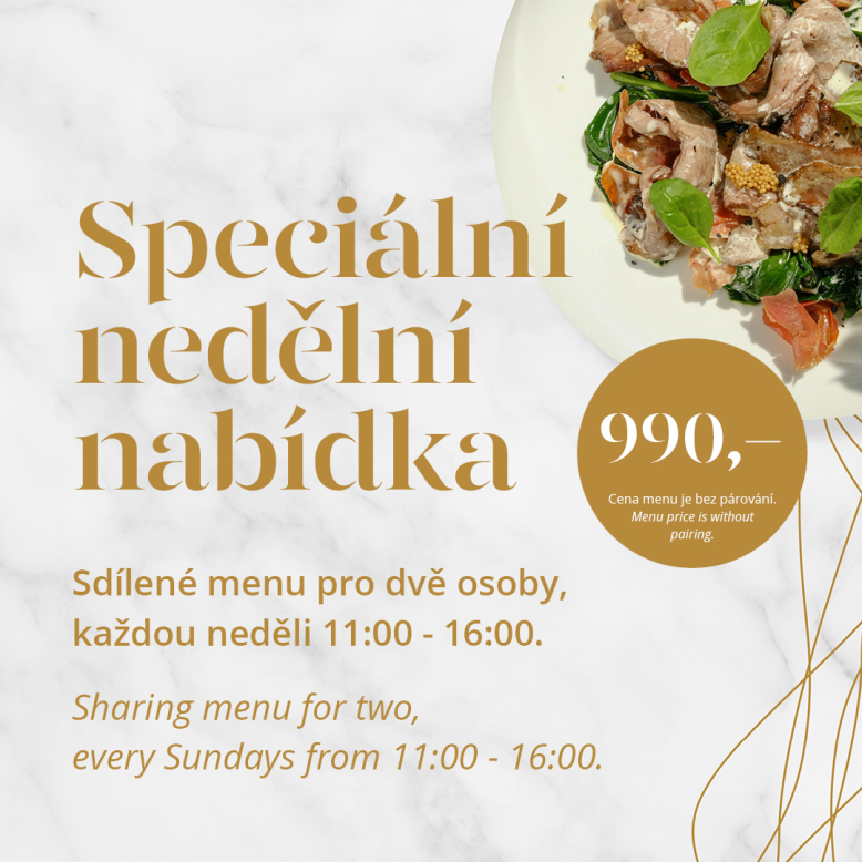 SPECIÁLNÍ NEDĚLNÍ letní MENU