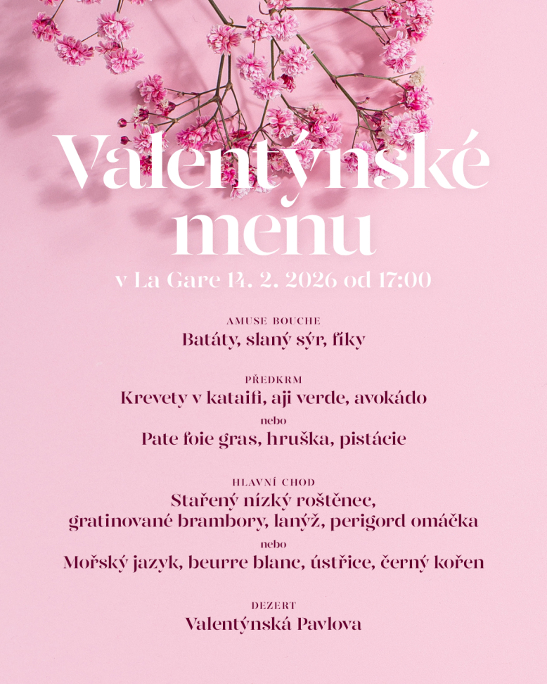 Valentýnské menu v La Gare