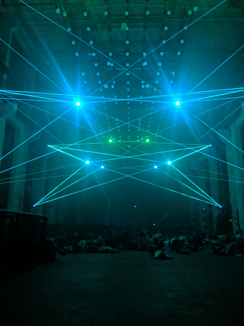 Laserová show na sv. Lucii