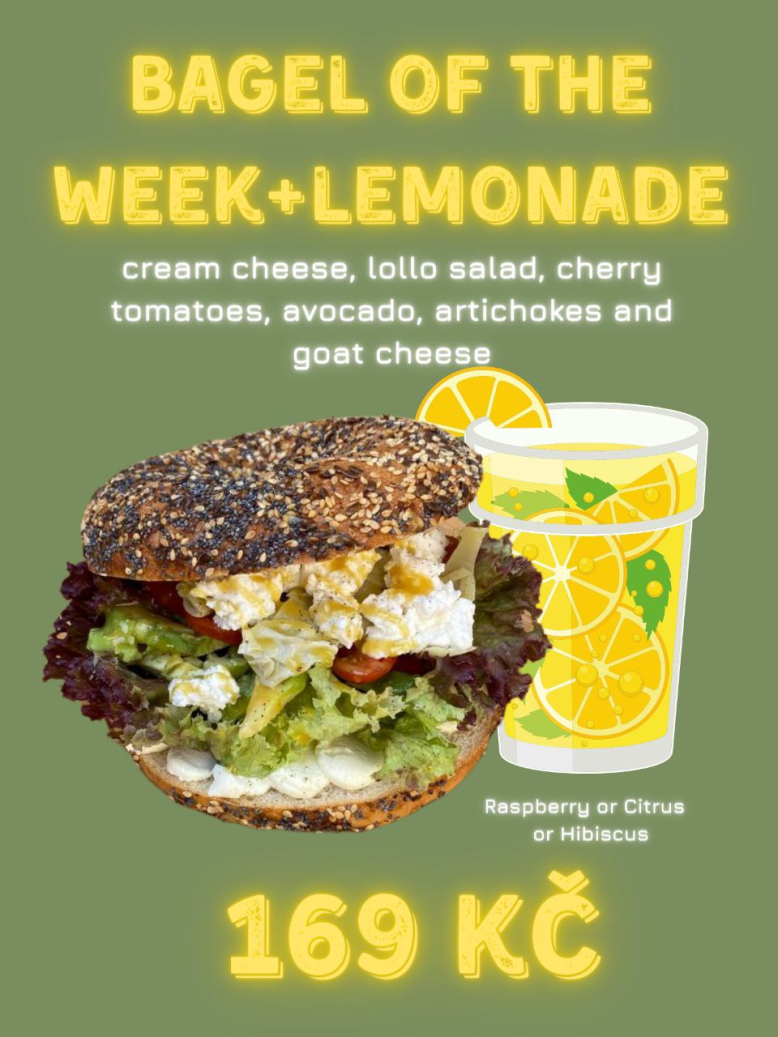 Bagel of the week + Lemonade pouze za 169 Kč